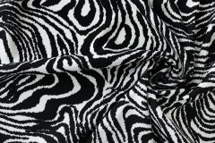 ткань вискоза с эластаном с принтом зебра костюмно-плательная вискоза иные черная Италия
