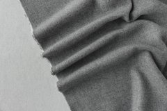 ткань двухслойный двусторонний кашемир серый с белым пальтовые кашемир однотонная серая Италия