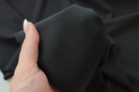 ткань костюмная шерсть черного цвета с эластаном