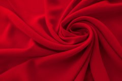 ткань крепдешин красного цвета крепдешин шелк однотонная красная Италия