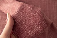ткань шерсть с шелком и льном разбеленного розово-бордового цвета