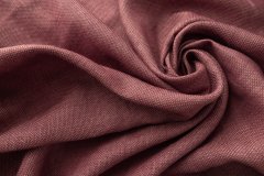 ткань лен с шерстью брусничного цвета костюмно-плательная лен однотонная бордовая Италия
