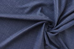 ткань костюмно-плательная шерсть с шелком и льном синяя с розоватым подтоном костюмно-плательная шерсть однотонная синяя Италия