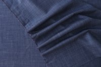 ткань синяя костюмно-плательная шерсть с шелком и льном