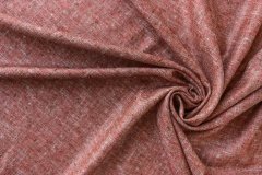 ткань шелк с шерстью рыже-терракотовый меланж Италия