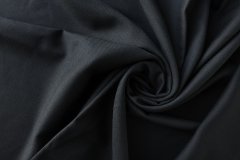 ткань черная костюмная шерсть  костюмно-плательная шерсть однотонная черная Италия
