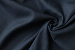 ткань двусторонняя двухслойная темно-синяя шерсть Италия
