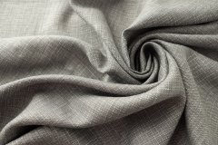 ткань серый меланжевый лен  костюмно-плательная шерсть однотонная серая Италия