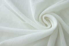 ткань хлопковая сетка белого цвета Италия