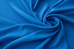 ткань ярко-голубой крепдешин Италия