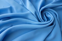 ткань крепдешин голубого цвета с эластаном Италия
