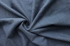 ткань пыльно-голубой хлопок со льном в полоску Италия
