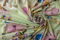 ткань тонкая шерсть градиент с яркими цветами Италия
