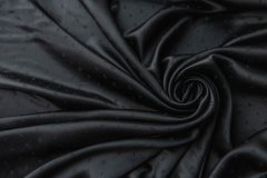 ткань черный атлас с буквами Италия