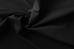 ткань костюмный хлопок с эластаном черного цвета костюмно-плательная хлопок однотонная черная Италия