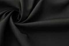 ткань черная шерсть с эластаном Италия