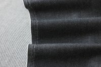 ткань джинсовка из шерсти и кашемира темно-синяя