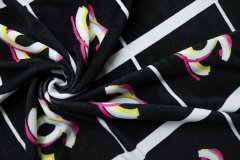ткань черное махровое полотенце с логотипами Италия