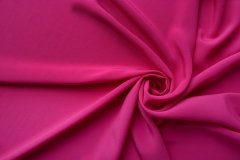 ткань крепдешин розовая фуксия Италия