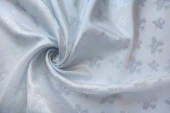 ткань серо-белый подклад с жаккардовым узором Италия