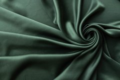 ткань шелковый атлас зеленого цвета Италия