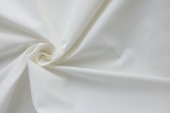 ткань белый сатин из хлопка с эластаном костюмно-плательная хлопок однотонная белая Италия