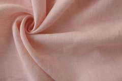 ткань лен нежно-розовый костюмно-плательная лен однотонная розовая Италия