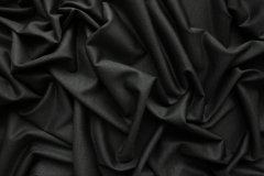 ткань черный трикотаж из шерсти Италия