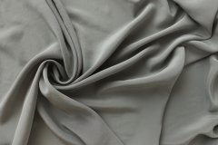 ткань шелковый крепдешин серый Италия