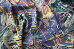 ткань платок с разноцветным узором Италия