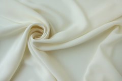ткань молочное кади из шелка кади шелк однотонная белая Италия