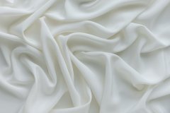 ткань креповый шелк молочно-белого цвета Италия
