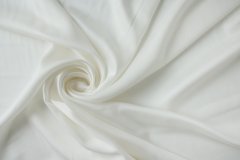 ткань белый атласный хлопок с шелком Италия