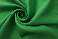 ткань лен зеленый (костюмно-плательный) Италия