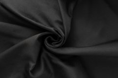 ткань черный сатин из шелка Италия