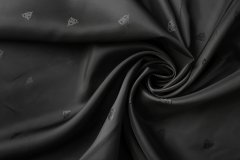 ткань черный подклад из вискозы Италия