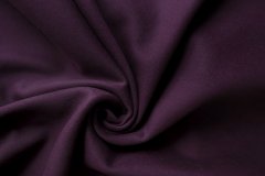 ткань двухслойная двусторонняя пальтовая шерсть баклажан (уценка) Италия