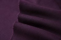 ткань двухслойная двусторонняя пальтовая шерсть баклажан