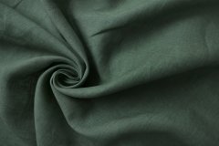 ткань темно-зеленый лен Италия
