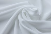 ткань белый крепдешин с эластаном (уценка)