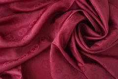 ткань подклад из вискозы рубинового цвета Италия
