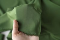 ткань крепдешин зелёный (травяной) натуральный шёлк