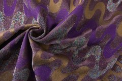 ткань вискозный трикотаж фиолетовый с волнами Италия