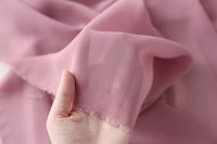 ткань шёлковый крепшифон розового цвета