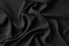 ткань кади черного цвета из вискозы и шелка Италия