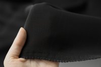 ткань кади черного цвета из вискозы и шелка