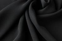 ткань кади черного цвета из вискозы и шелка