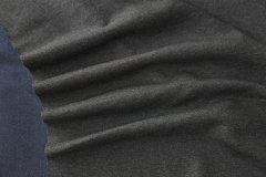 ткань двусторонний трикотаж (цвет серый/синий джинсовый) Италия