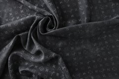 ткань темно-серый твил с логотипами Италия