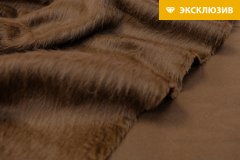 ткань альпака коньячного цвета пальтовые альпака однотонная коричневая Италия